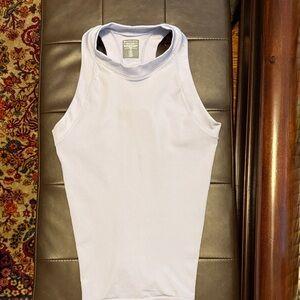 Athleta Soft Blue Ribbed Top